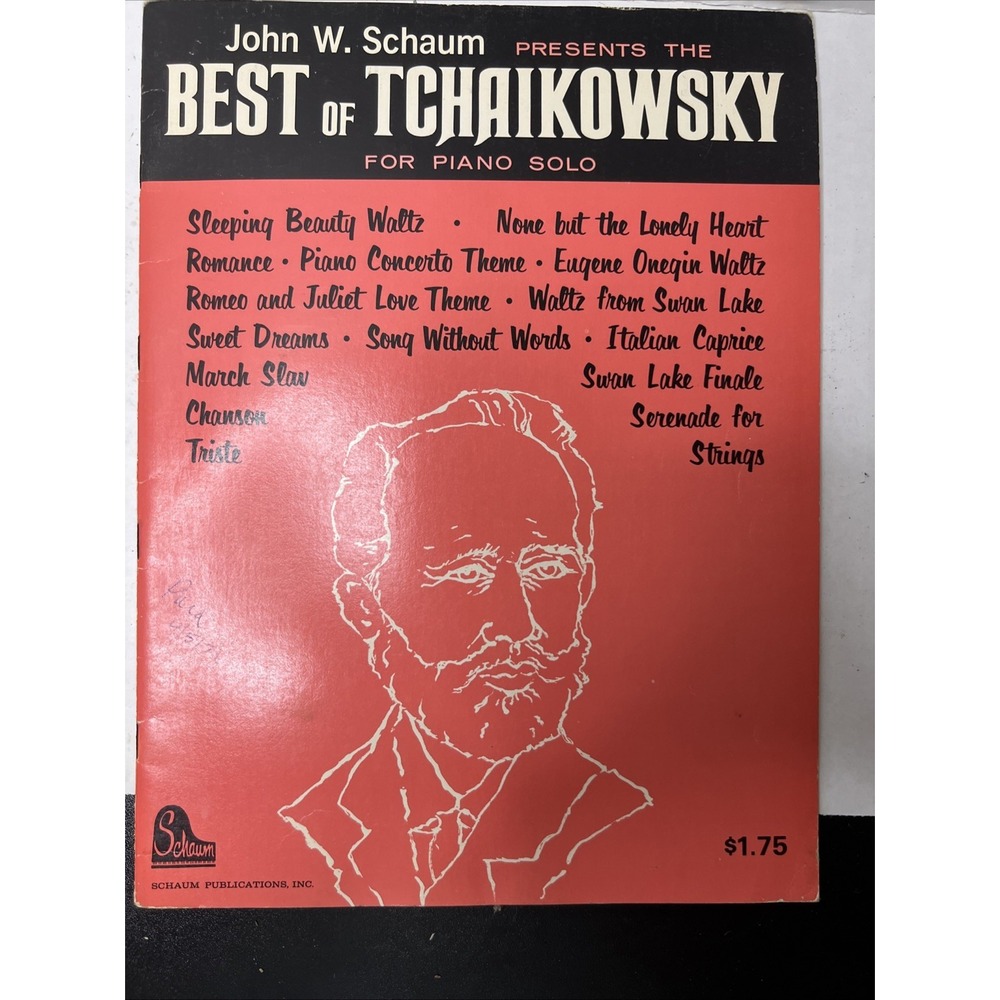 Vintage Book 1967 Best of Tchaikowsky for Piano Solo by John W. Schaum